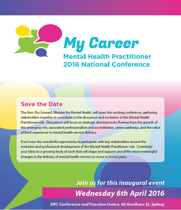 My Career: Mental Health Practitioner 2016 National Conference